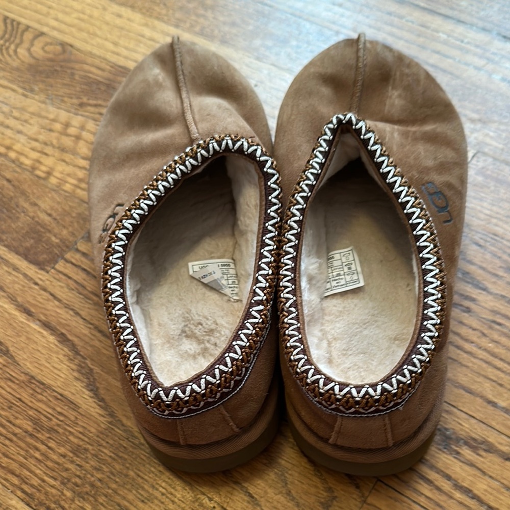 UGG Tan Suede Slip-Ons with Plush Lining